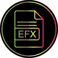 EFX File Format Line Gradient Due Color Icon Design vector