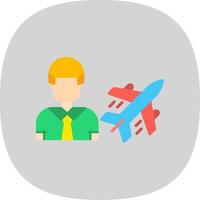 Air Engineer Flat Curve Icon Design vector