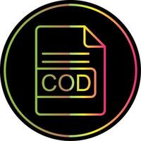 COD File Format Line Gradient Due Color Icon Design vector