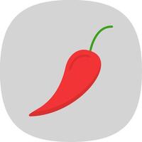 Chilli Flat Curve Icon Design vector