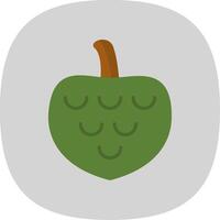 Cherimoya Flat Curve Icon Design vector