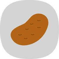 Potato Flat Curve Icon Design vector