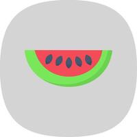 Honeydew Melon Flat Curve Icon Design vector