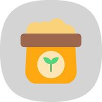 Fertilizer Flat Curve Icon Design vector