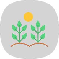 Agricultural Automationc Flat Curve Icon Design vector