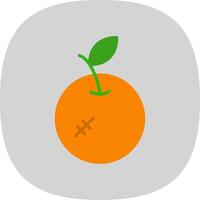 Orange Flat Curve Icon Design vector