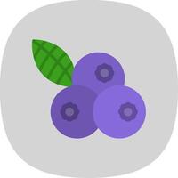 Blueberries Flat Curve Icon Design vector