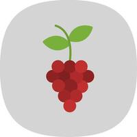 Grapes Flat Curve Icon Design vector