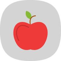 Apple Flat Curve Icon Design vector
