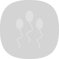 Sperm Flat Curve Icon Design vector