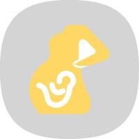 Obstetrics Flat Curve Icon Design vector