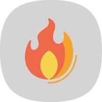 Burn Flat Curve Icon Design vector