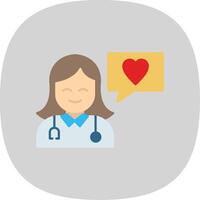 Medical Help Flat Curve Icon Design vector