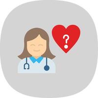 Ask a Doctor Flat Curve Icon Design vector