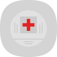 First Aid Symbol Flat Curve Icon Design vector