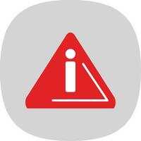 Alert Flat Curve Icon Design vector