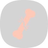 Broken Bone Flat Curve Icon Design vector