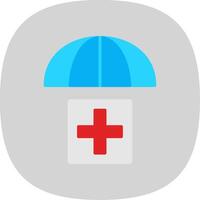 Health Insurance Flat Curve Icon Design vector