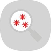 Virus Scan Flat Curve Icon Design vector