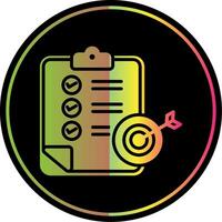 Goals Glyph Due Color Icon Design vector