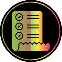 Check List Glyph Due Color Icon Design vector