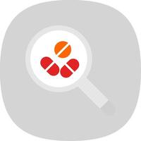 Search For Drugs Flat Curve Icon Design vector