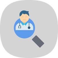 Doctor Serach Flat Curve Icon Design vector