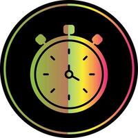 Stopwatch Glyph Due Color Icon Design vector