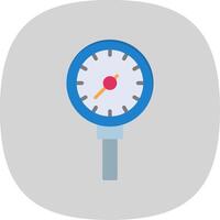 Pressure Meter Flat Curve Icon Design vector