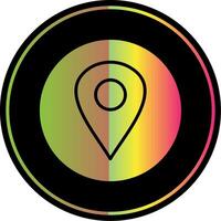 Location Glyph Due Color Icon Design vector