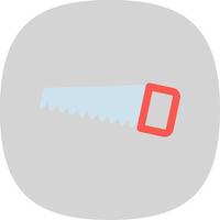 Handsaw Flat Curve Icon Design vector