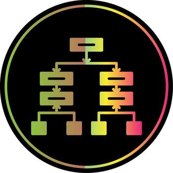 TimeLine Circle Multi Circle Glyph Due Color Icon Design vector