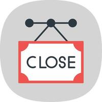 Close Flat Curve Icon Design vector