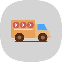 Express Delivery Flat Curve Icon Design vector