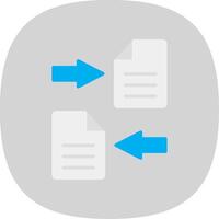 File Sharing Flat Curve Icon Design vector
