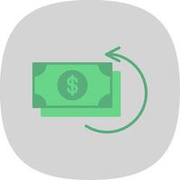 Money Back Guarantee Flat Curve Icon Design vector