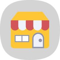 Find A Store Flat Curve Icon Design vector