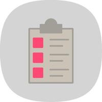 Survey List Flat Curve Icon Design vector