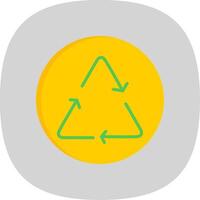 Recycle Flat Curve Icon Design vector