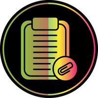 Clipboard Glyph Due Color Icon Design vector