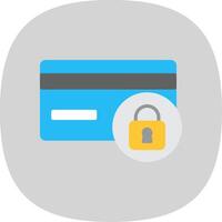 Secure Payment Flat Curve Icon Design vector