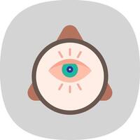 Eye Of Providence Flat Curve Icon Design vector