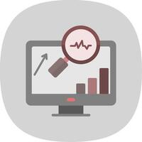 System Monitoring Flat Curve Icon Design vector