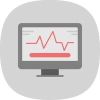 System Monitoring Flat Curve Icon Design vector