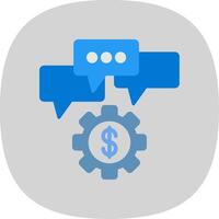 Business Dialog Flat Curve Icon Design vector