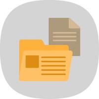 Document Folder Flat Curve Icon Design vector