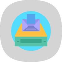 Project Inbox Flat Curve Icon Design vector