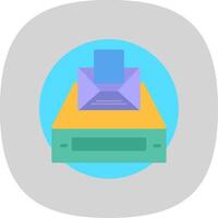 Project Inbox Flat Curve Icon Design vector