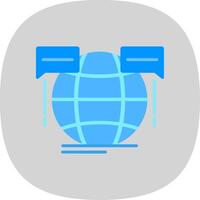 Global Forum Flat Curve Icon Design vector