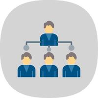 Company Structure Flat Curve Icon Design vector